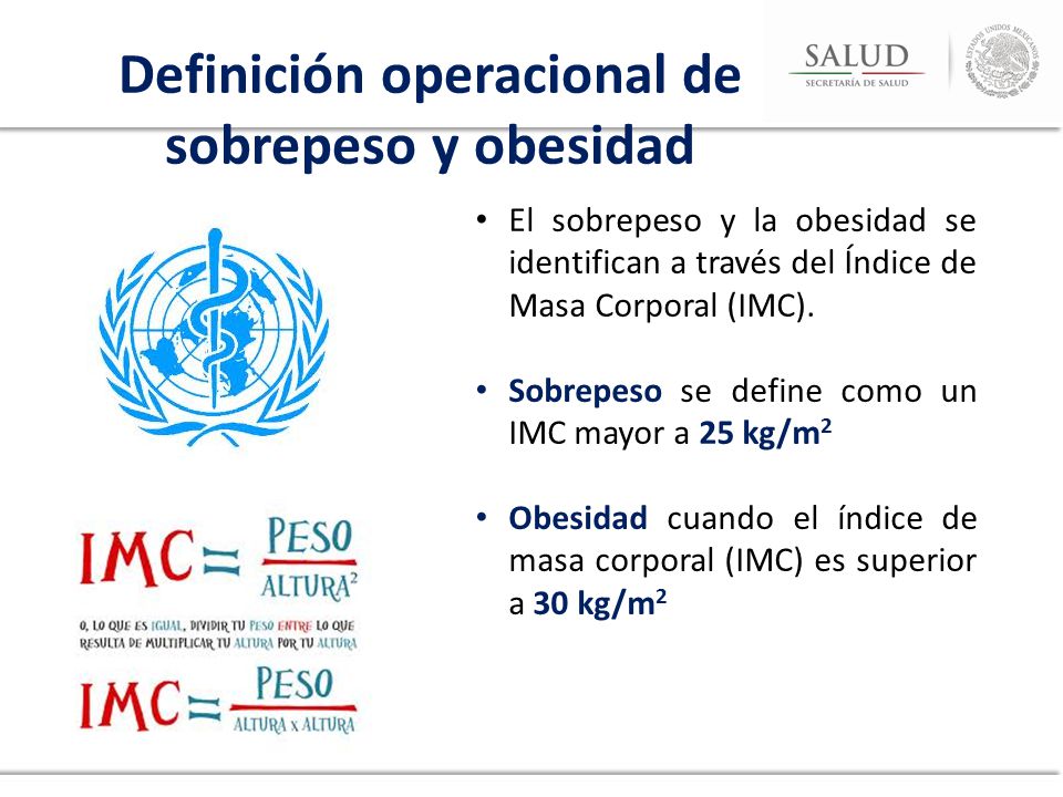 Sobrepeso y obesidad concepto oms